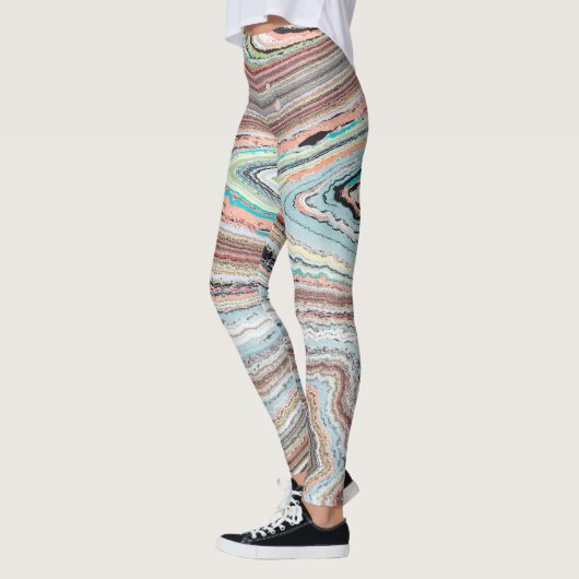 Leggings Conception Multi-Marbrée et originale de Karen (Gauche)