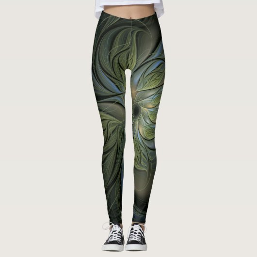 Leggings Conception mystique Abstraite des gaines vertes su (Devant)