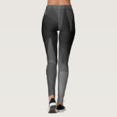 Leggings Conception noire et blanche de polygone (Dos)