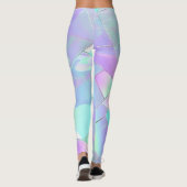 Leggings Conception, nom ou message turquoise et violet Iri (Dos)