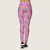 Leggings Conception peinte à la main de cœur en spirale 1 (Dos)