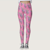 Leggings Conception peinte à la main de cœur en spirale 1 (Devant)