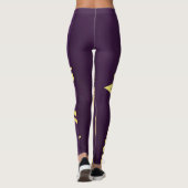 Leggings Conception pourpre et jaune abstraite (Dos)