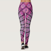 Leggings Conception psychédélique colorée de mandala (Dos)