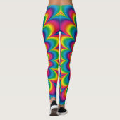 Leggings Conception psychédélique d'abrégé sur arc-en-ciel (Dos)