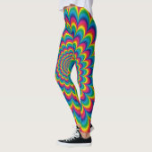 Leggings Conception psychédélique d'abrégé sur arc-en-ciel (Gauche)