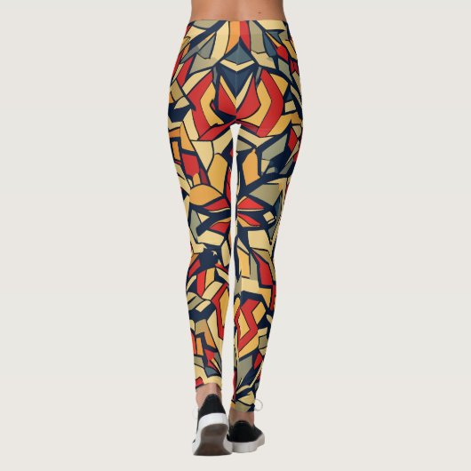 Leggings Conception rétro géométrique (Dos)