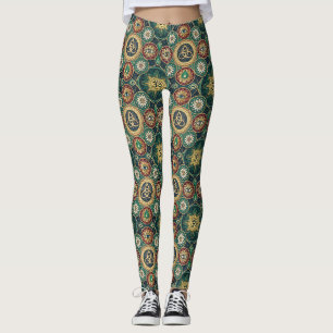 Leggings Conception Sacrée Mystique - Motif de Mandala Spir