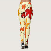 Leggings Conception sans couture de feuillage d'automne (Dos)