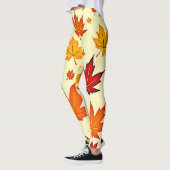 Leggings Conception sans couture de feuillage d'automne (Gauche)