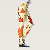 Leggings Conception sans couture de feuillage d'automne (Droite)