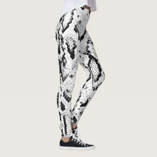 Leggings Conception Snakeskin sur une jambe