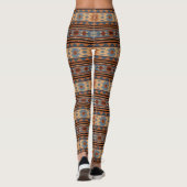 Leggings Conception sud-ouest Adobe Grey Brown Tribal Motif (Dos)