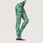 Leggings Conception terreuse de mandala d'argile (Droite)