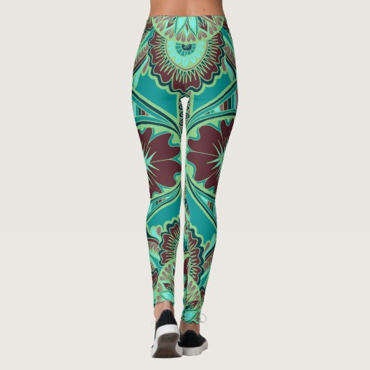 Leggings Conception terreuse de mandala d'argile (Dos)