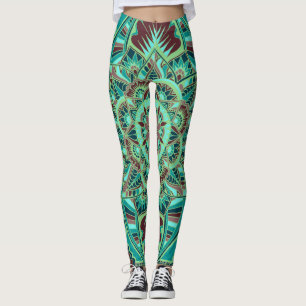 Leggings Conception terreuse de mandala d'argile