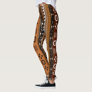 Leggings Conception tribale Brown de Boho