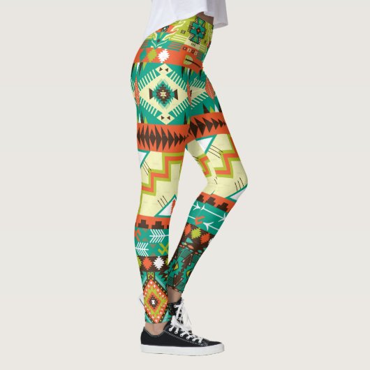 Leggings Conception vibrante de Natif américain (Droite)