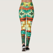 Leggings Conception vibrante de Natif américain (Dos)