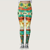 Leggings Conception vibrante de Natif américain (Devant)