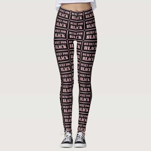 Leggings Conçu pour le rose noir (Devant)