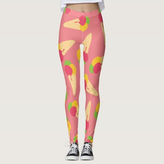 Leggings Cône de crème glacée (Devant)