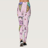 Leggings Cônes de crème glacée mignonne (Dos)