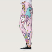 Leggings Cônes de crème glacée mignonne (Gauche)