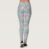Leggings Cônes de glace et glaces à l'eau Doodle (Dos)