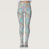 Leggings Cônes de glace et glaces à l'eau Doodle (Devant)