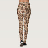 Leggings Cônes de pin marron Nature   (Dos)