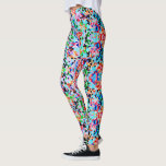 Leggings Confetti coloré Abstrait Motif de mosaïque Cravate<br><div class="desc">Cool coloré,  unique abstrait confetti en mosaïque motif avec tons bleus,  motif sans couture.</div>