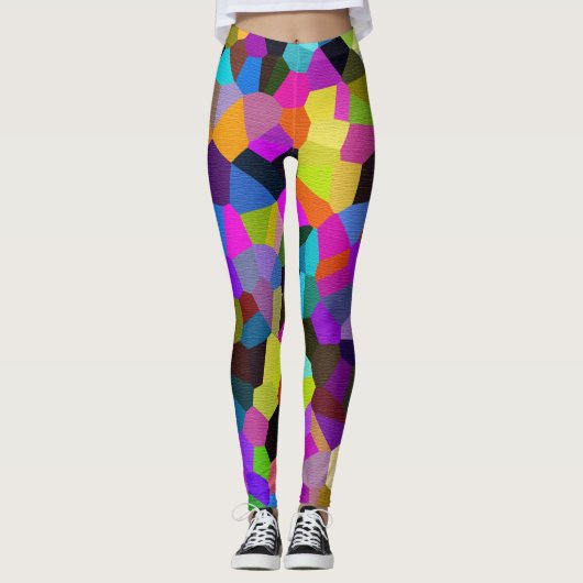 Leggings Confetti dans les tons bijoux (Devant)
