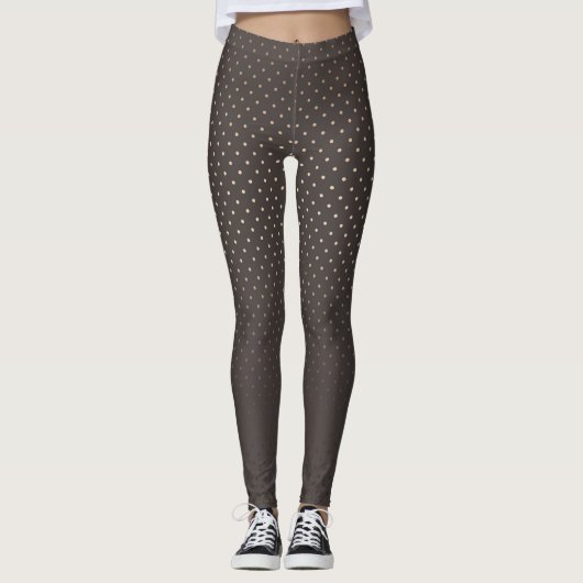 Leggings Confetti doré incomparable cercles chocolat marron (Devant)