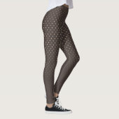 Leggings Confetti doré incomparable cercles chocolat marron (Droite)