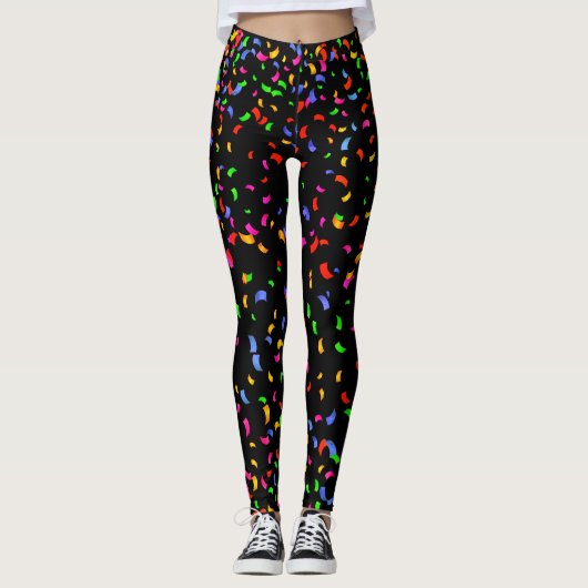 Leggings Confetti du réveillon du Nouvel An (Devant)