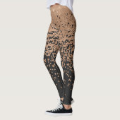 Leggings Confetti Noir Noir Chic Moderne Polka Dot Noir (Gauche)