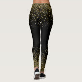 Leggings Confetti Or en noir (Dos)