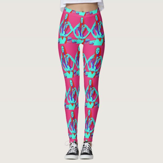Leggings confiant dire ce que la bikini rose (Devant)