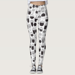 Leggings Conflit de Doodle motif d'automne