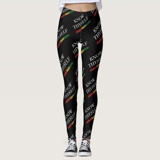 Leggings CONNAISSEZ-VOUS Célébrer L'Histoire Noire BHM élég (Devant)
