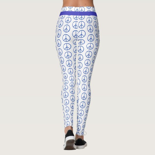 Leggings Connexion Paix en bleu (Dos)