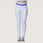 Leggings Connexion Paix en bleu (Devant)