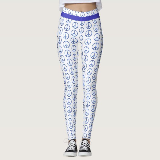 Leggings Connexion Paix en bleu (Devant)