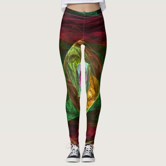 Leggings Connexions dynamiques Art Abstrait (Devant)