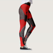Leggings Connexions rouges et noires de guêtres (Droite)