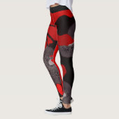 Leggings Connexions rouges et noires de guêtres (Gauche)