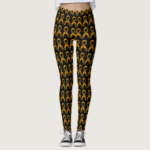 Leggings Conscience de Cancer d'enfance de ruban d'or