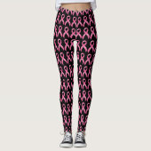 Leggings Conscience rose de cancer du sein de ruban (Devant)