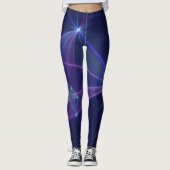 Leggings Constellation, Art Fractal Abstrait Fantastique (Devant)